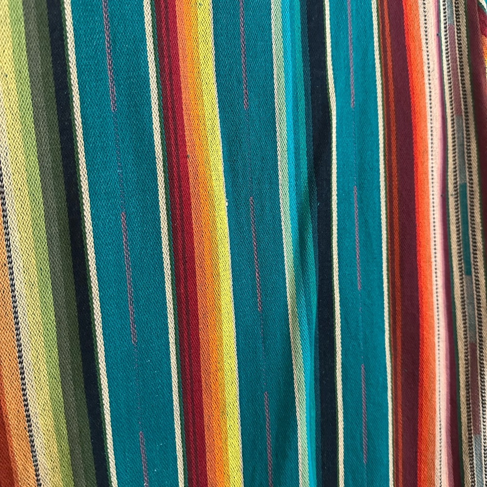 NWOT Silverado Apparel serapeTeal and Brown Striped Shirtdress - Picture 4 of 4